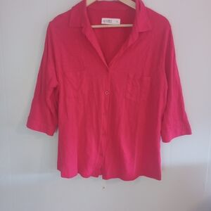 Carve Designs Organic Cotton Button-Down Shirt Size XL